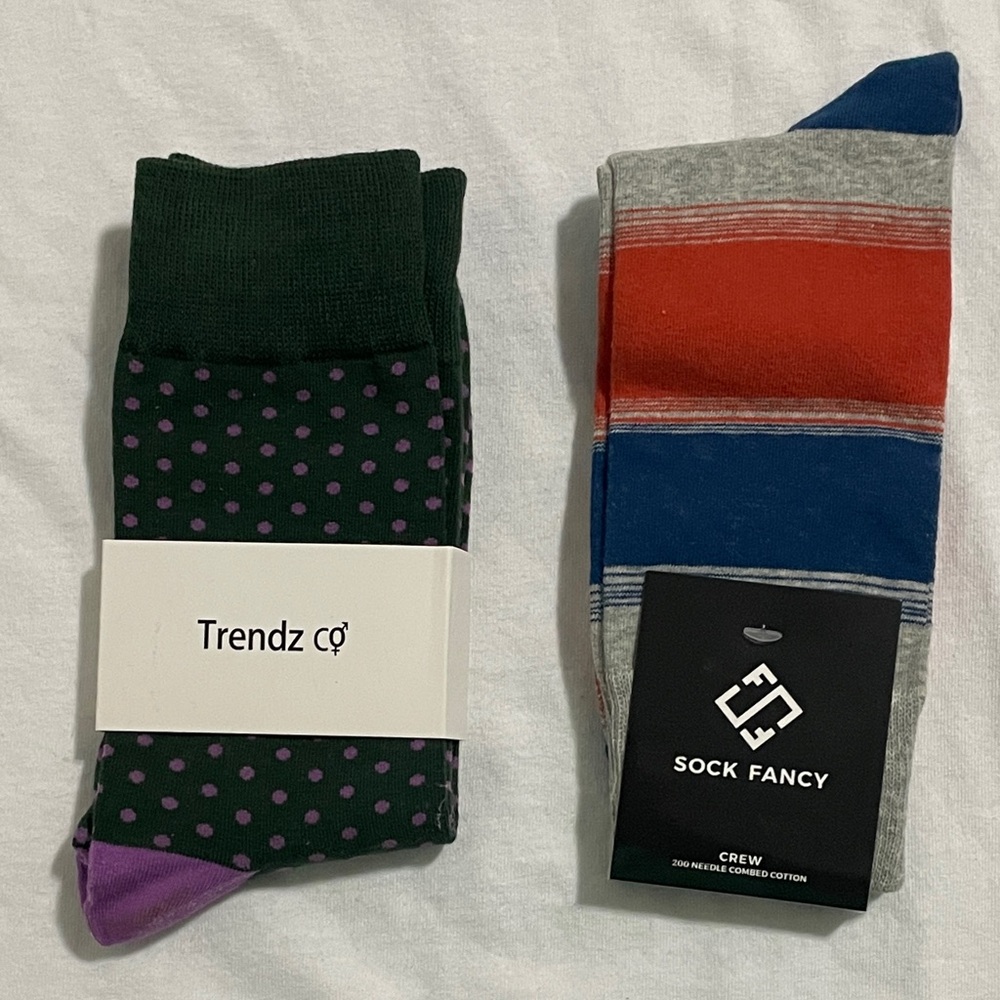 Green Polka Dot Men's Crew Socks